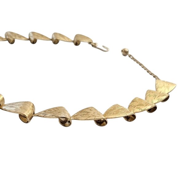 NOT FOR SALE Napier Vintage Sterling Gold Vermeil Choker Modernist Necklace - Picture 5 of 10